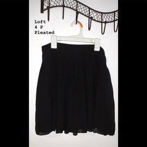 Loft pleated black skirt